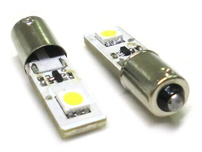 Lampada Led Canbus BAX9S H6W 2 Smd No Errore Piedi Storti 12V Luci Posizione