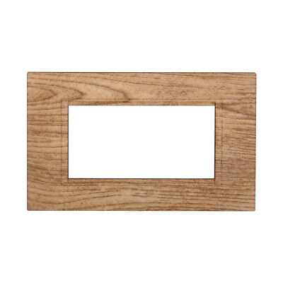 ETTROIT Placca Plastica Quadrata Serie Space 4P Colore Legno Chiaro Compatibile