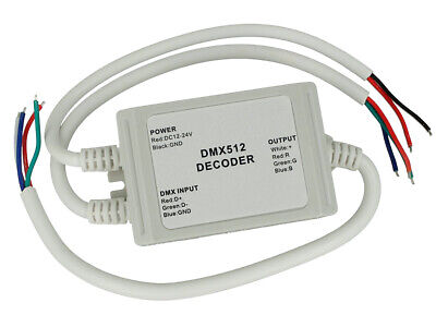 Centralina DMX-512 Decoder Converti In PWM Impermeabile IP65 3 Canail Per Stris