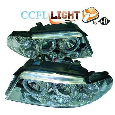 Coppia fari fanali anteriori TUNING A4 99-01 cromati regolazione manuale