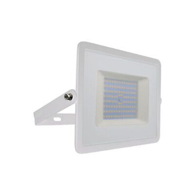 Faro Led Flood Light 100W 8700lm IP65 Slim 261X217X32mm Carcassa Bianca Luce