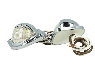 Kit Luci Targa Ingombro Laterale 24V 12V Bianco Freddo Per Furgone Camper