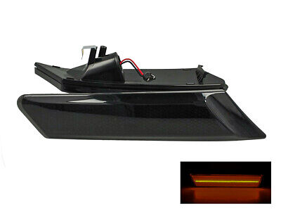 Kit Freccia Laterale a Led Side Marker Lente Nero Fume Luce Arancione Per Porsc