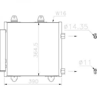 Condensatore clima AYGO 1.0/1.2 benzina VVTi 05/14-
