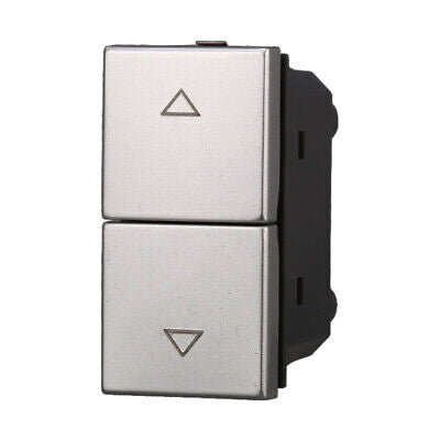 ETTROIT Pulsante Doppio Saliscendi 1P+1P 16A Colore Grigio Compatibile Con