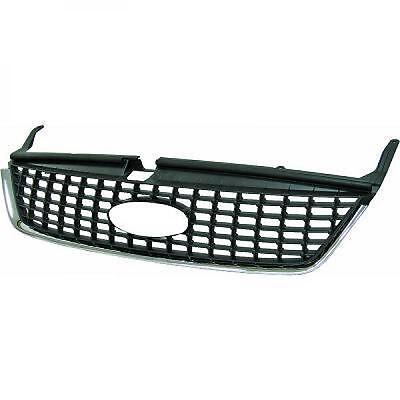 Calandra Griglia Mascherina MONDEO 07-10 nera nido d'ape, con listello crom