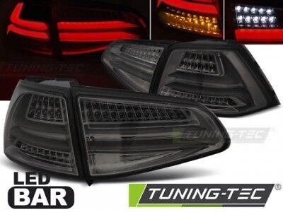 Coppia Fari Fanali Posteriori Fibbra LTI Tuning GOLF 7 2013-2017 Fumè LED BAR
