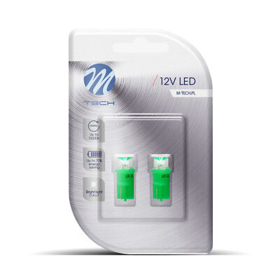 Lampada Led Blister 2x Dioda LED L006a - W5W arrotolato verde