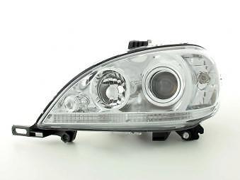 Coppia Fari Fanali Anteriori Tuning classe M W163 01-04 cromato