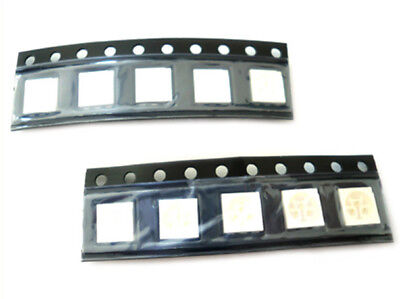 10 PezZi Led SMD 5050 PLCC-6 Rosso Red 3V 02W 3 Chips