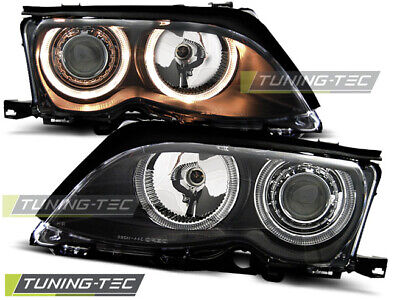 HEADLIGHTS ANGEL EYES BLACK fits E46 09.01-03.05 S/T