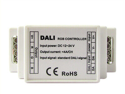 DALI Led RGB Controller Centralina 3 Canali DC12V 24V 3X4A Attacco Guida Rotaia