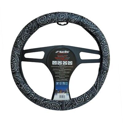 Coprivolante Black Bandana Ecopelle nera look per volanti con diametro 37-39