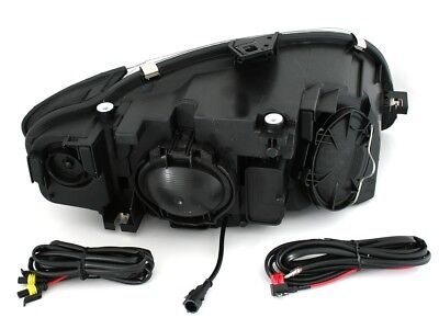 Coppia Set Fari Fanali Tuning Drl Luce diurna A4 B7 nero 11.2004 > 11.2007