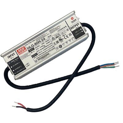 MeanWell HLG-80H-24 Alimentatore Led Driver CV CC IP67 80W 24V 3,4A Input 220V