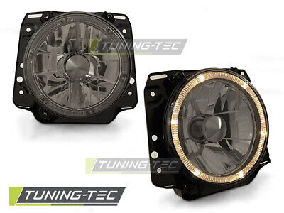 HEADLIGHTS ANGEL EYES SMOKE fits GOLF II 2 08.83-08.91