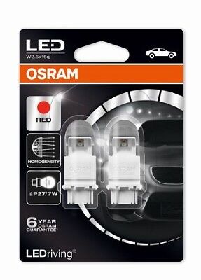 Coppia lampade OSRAM LEDriving 3557R-02B 1.42W 0.54W 12V W2.5x16q P27/7W Rosse