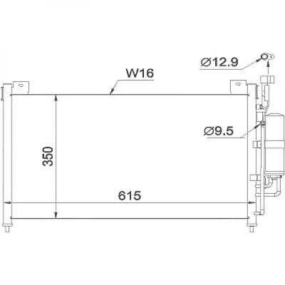 Condensatore clima 2 10/2007 13/1.4/15 DF71-61-480A 570x335
