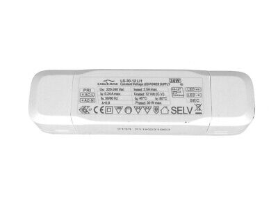 Alimentatore Trasformatore Lungo Sottile 12V 30W 2,5A Con Carcassa In Plastica