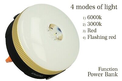 Lampada Led Ricaricabile Da Campeggio Pesca Forma Lanterna 4 Modalita Esterno
