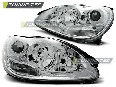 HEADLIGHTS CHROME fits W220 S-KLASA 09.98-05.05