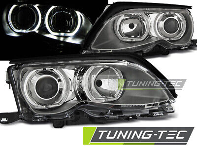 FARI ANTERIORI ANGEL EYES LED CROMATI per E46 09.01-03.05