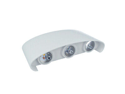 Applique Led Da Parete 6W Neutro 4000K Carcassa Bianca Doppio Illuminazione