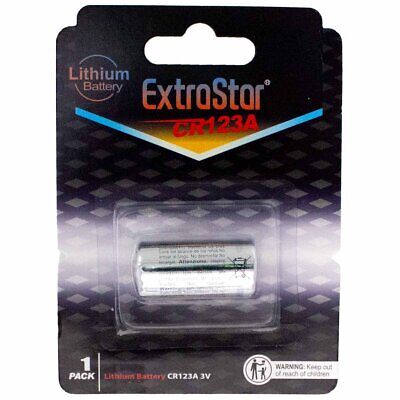 <p> Pila Batteria CR123A 3V 1500mAh Litio Extrastar Confezione da 1 Pezzo</p>
