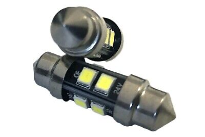 Coppia 24V Lampada Led Siluro T11 C5W 31mm 2835 No Polarita 360 Gradi Bianco Fre