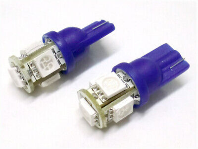 coppia lampadine 24V Lampade Led T10 W5W 5 Smd Blu Luci Posizione Targa Camion