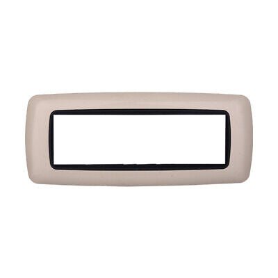 ETTROIT Placca Plastica Bombata Serie Space 7P Colore Sabbia Compatibile Con