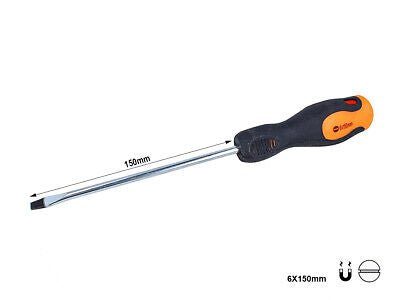 Cacciavite a Taglio 6X150mm Con Punta Magnetica <ul> <li> Lama In Cromo Vanadio