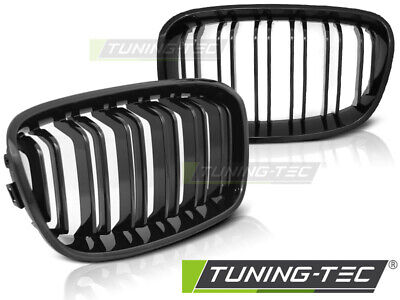 COPPIA GRIGLIE RENI F20 F21 11\2012-2014 NERO LUCIDO DOUBLE BAR M-LOOK