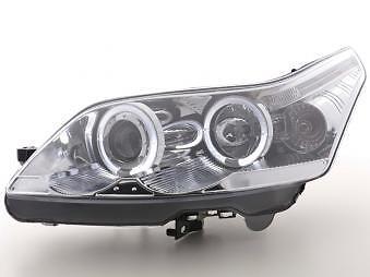 Coppia Fari Fanali Anteriori Tuning Angel Eyes C4 L 2004-3/5 pt cromati