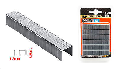 300pcs Punti Per Graffatrice 1,2x10mm <ul><li>Punti Universali tipo D 1,2x10mm,