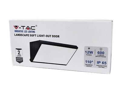 Applique Lampada Led Da Parete Angolare 12W Colore Grigio 6400K IP65 Luce Indir