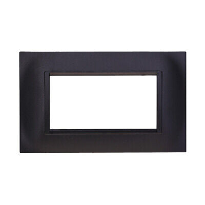 ETTROIT Placca Plastica Quadrata Serie Space 4P Colore Nero Compatibile Con