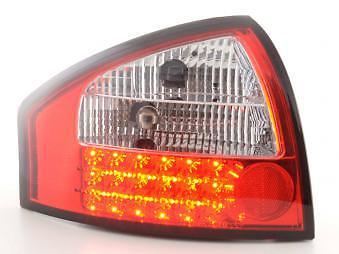 Coppia Fari Fanali Posteriori Tuning LED A6 Berlina (4B) 97-03 Rossi