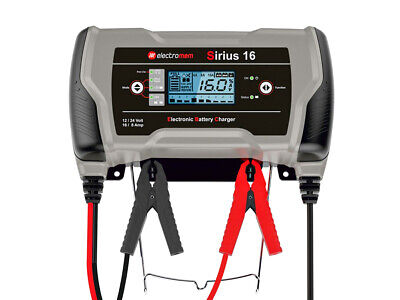 Electromem Sirius 16 Caricabatterie e Mantenitore Di Carica 12V 24V 16A IP65
