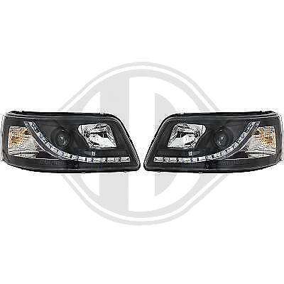 Coppia fari anteriori TUNING diurna DRL DAYLINE T5 CARAVELLE MULTIVAN 03-10 neri