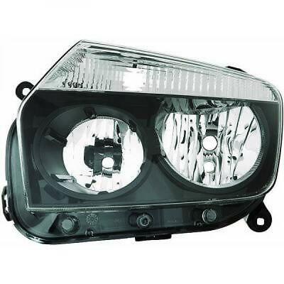 Faro anteriore sx DUSTER 10-07.14 nero H7+H1 con motor reg el 260100069R