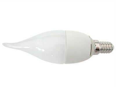 Lampada A Led E14 CF37 5.5W Neutro 4000K Forma Candela Fiamma Colpo Di Vento 24