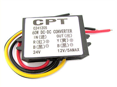 Alimentatore Step Down Convertitore DC-DC 5A Slim Da DC 17-35V a 12V CPT <p