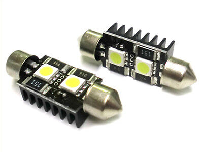 Lampada Led Siluro Canbus No Errore T11 C5W 39mm 2 SMD 5050 12V Luci Targa Con R
