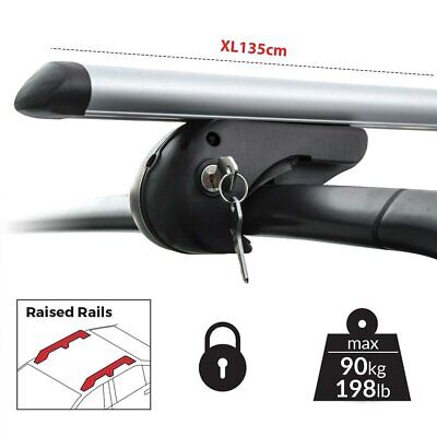MENABO BRIO XL Barre Da Tetto Raised Rails 135cm (Rails Separati) Made In Italy