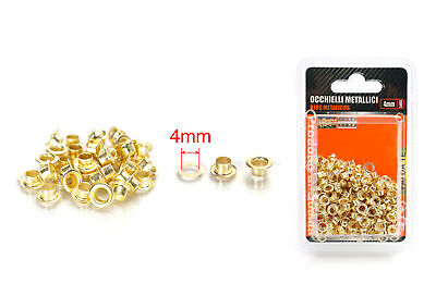 100pcs Occhielli Autoperforanti In Ottone &Oslash;4mm <ul><li>Occhielli