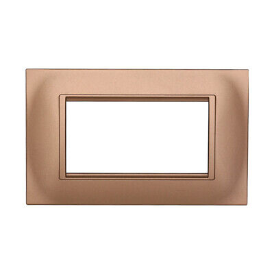 ETTROIT Placca Plastica Quadrata Serie Space 4P Colore Oro Compatibile Con