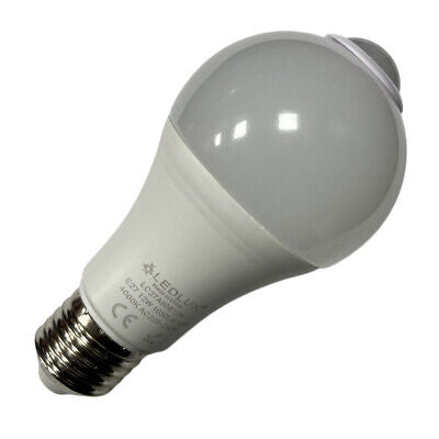 Lampada A Led E27 Con Sensore Movimento Infrarossi 12W 1050 Lumen A60 4200K