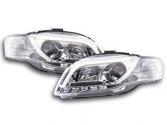 Coppia Fari Fanali Anteriori Tuning Dayline DRL LTI CCFL A4 8E 05'-07