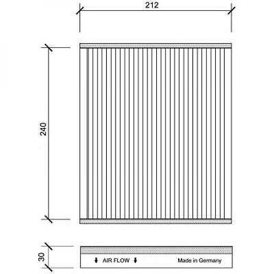 Filtro abitacolo antipolline MERIVA